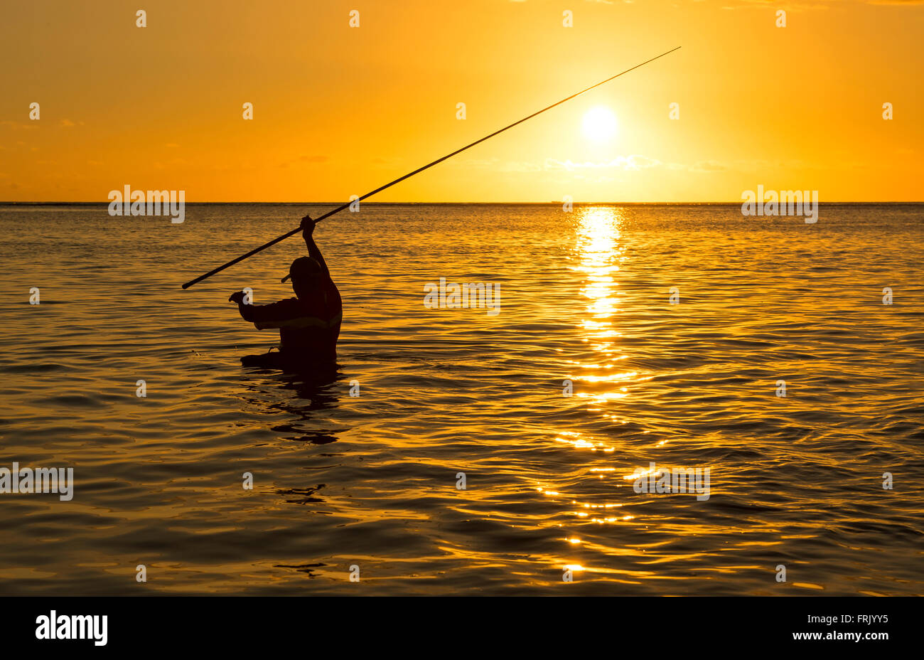 Mauritius-Sonnenuntergang Stockfoto