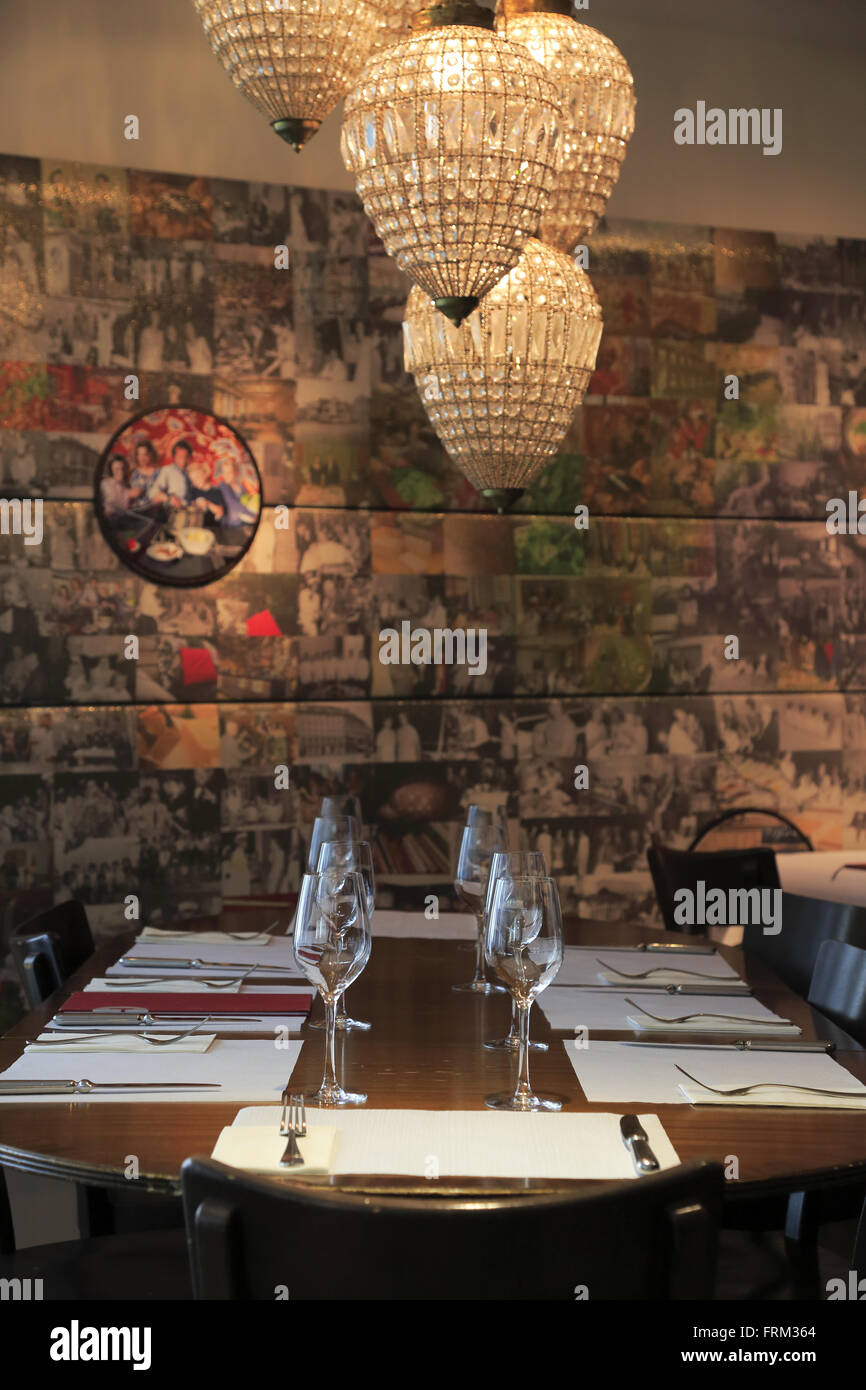 Dining Hall HILTL das weltweit älteste durchgehend offen vegetarische Restaurant in Zürich Stockfoto