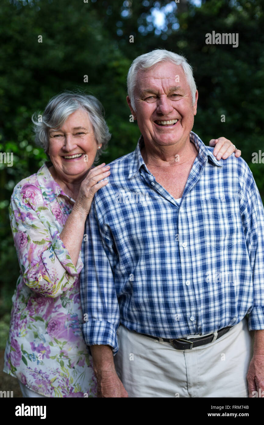 Portrait von fröhlichen senior Paar Stockfoto