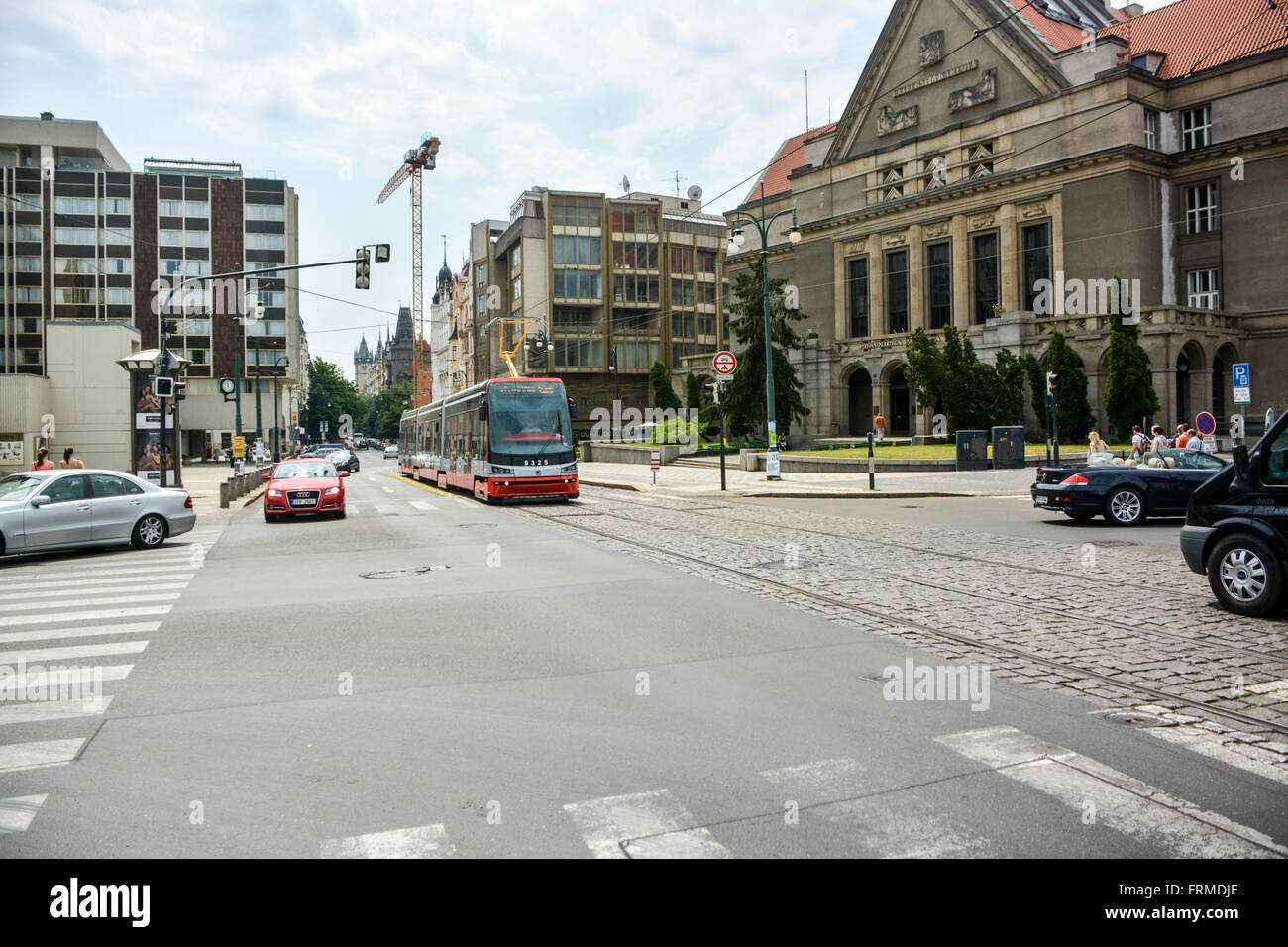 Kreuzung in Prag, Tschechien Stockfoto