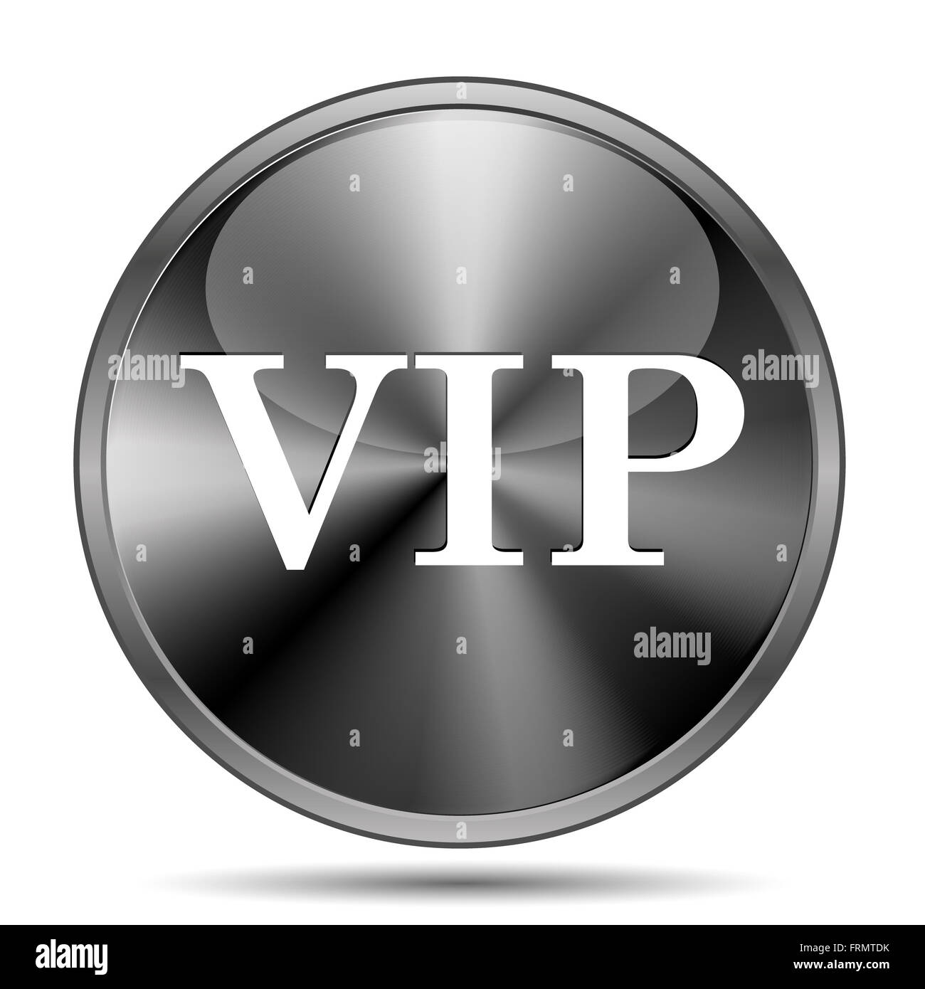 Glossy glänzend Glas Symbol auf weißem Hintergrund Stockfoto