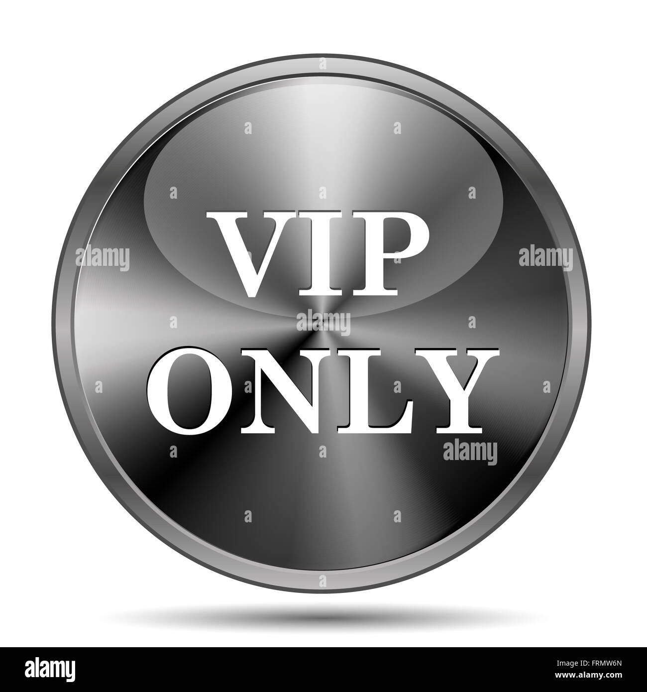 Glossy glänzend Glas Symbol auf weißem Hintergrund Stockfoto