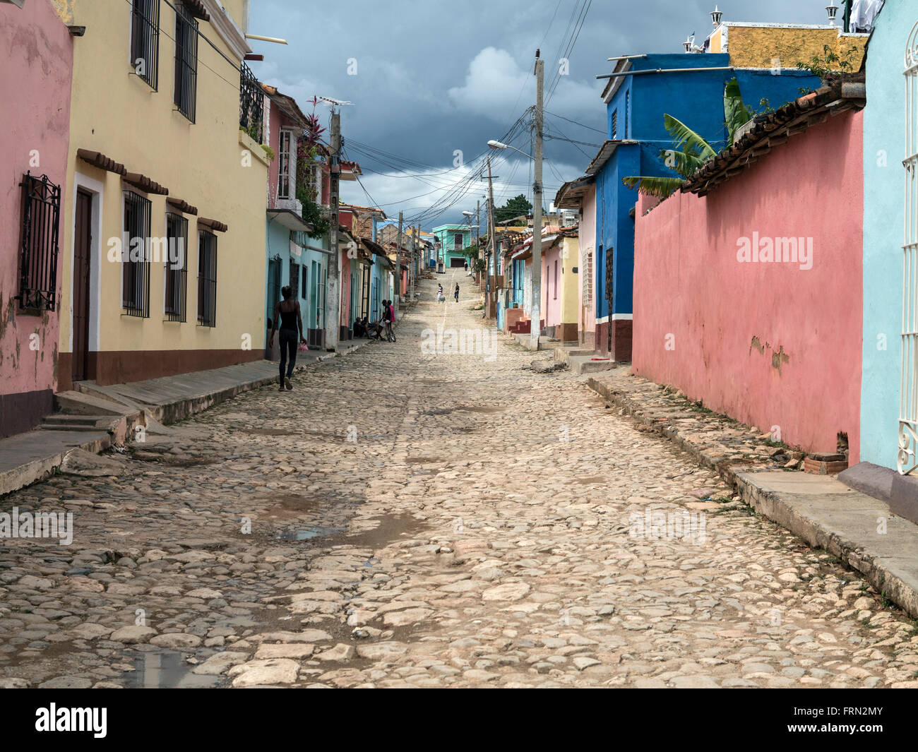 Architektur Kuba Trinidad street Stockfoto