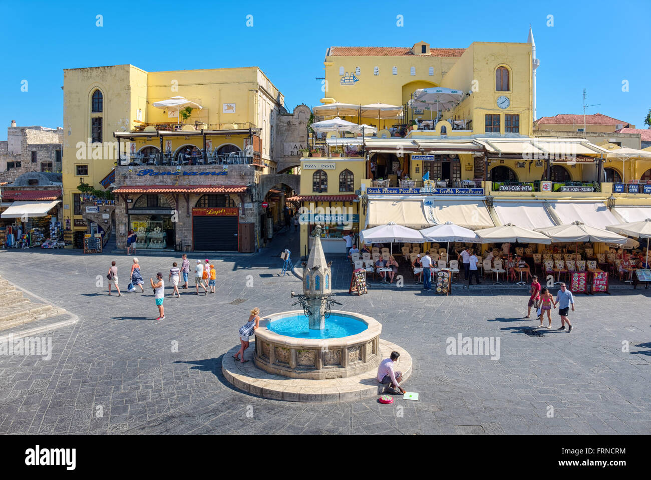 Hippokrates-Platz. Rhodos, Griechenland Stockfoto