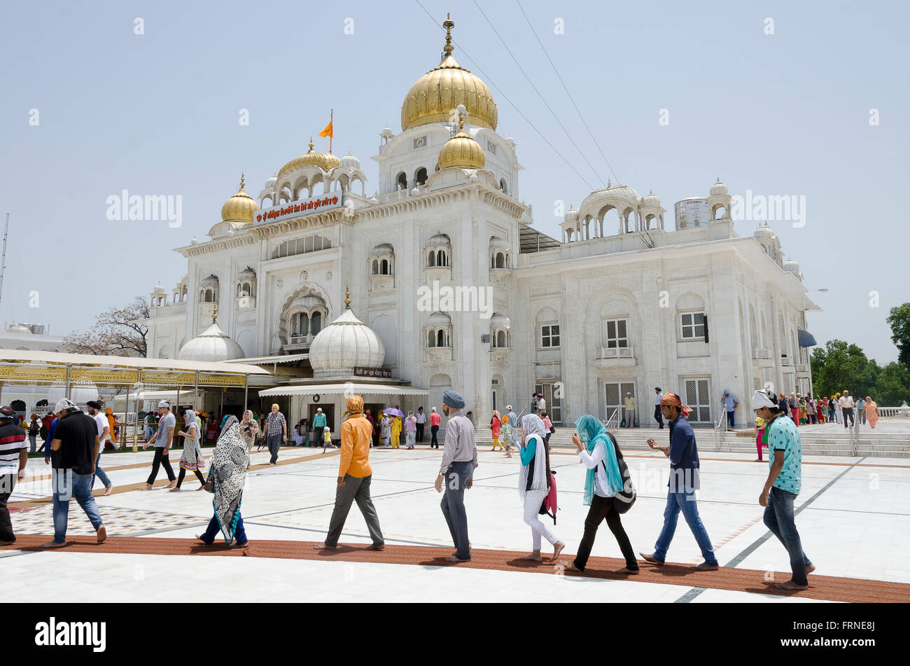 Gurdwara Bangla Sahib; Sikh-Tempel, New Delhi, Indien, Stockfoto