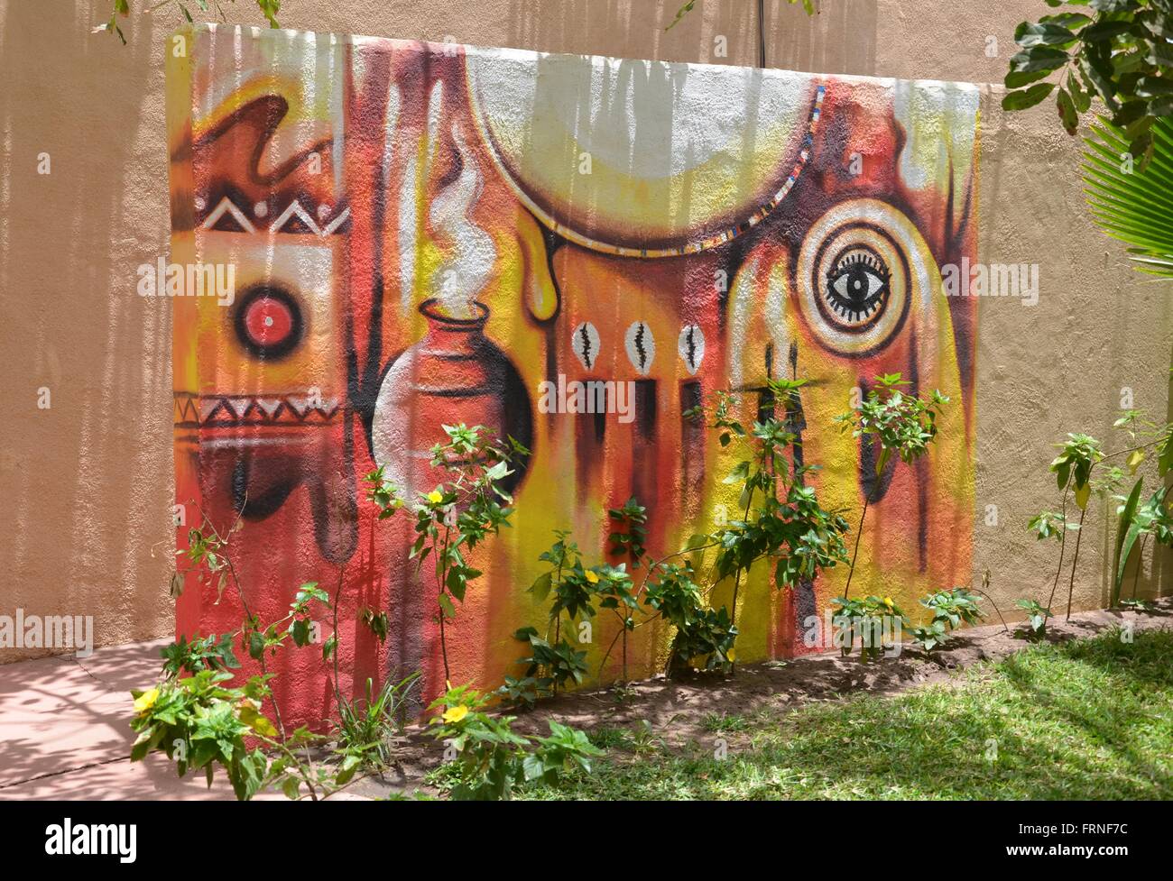 Gambia-Wand-Kunst Stockfoto