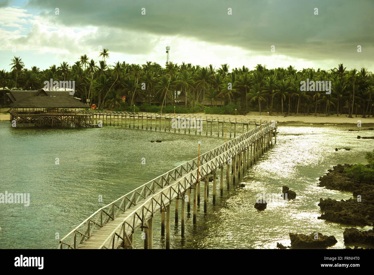 Surfspot Cloud 9, Siargao Island, Philippinen. Stockfoto
