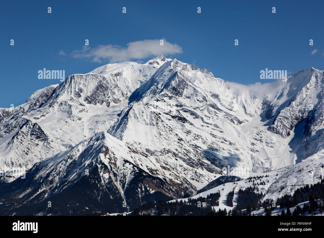 Blick auf den Mt. Blanc, Chamonix Stockfoto Blick auf den Mt. Blanc, Chamonix Stockfoto