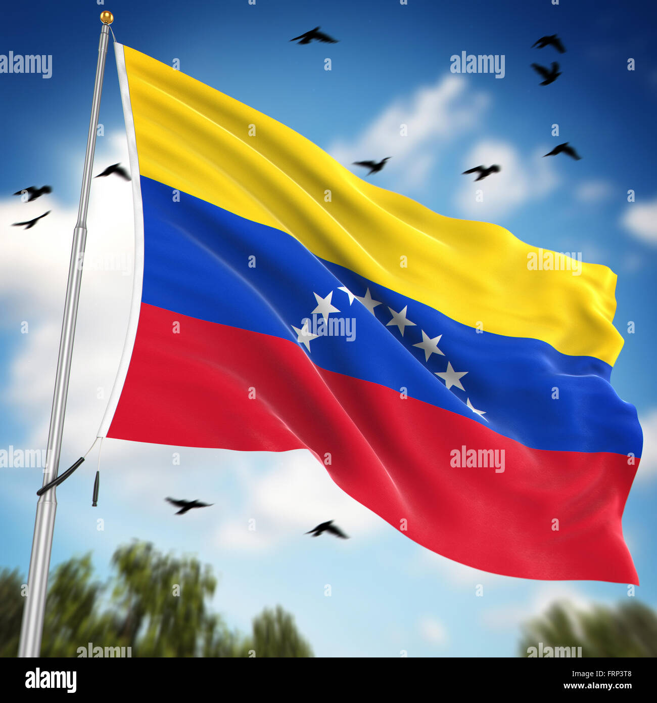 Flagge Venezuelas, ist dies ein Computer generierten und 3d gerenderten Bild. Stockfoto