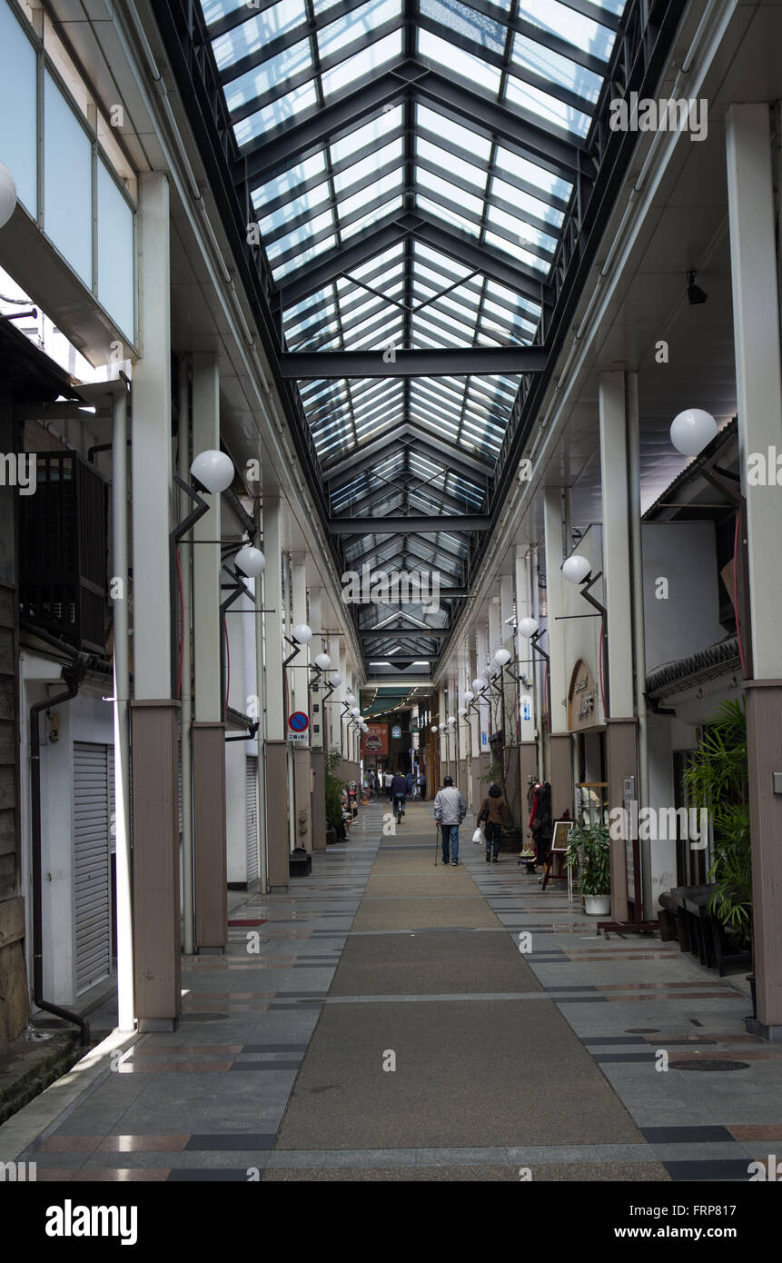 Ebisu Street Centre Arcade in Kurashiki, Okayama, Japan Stockfoto