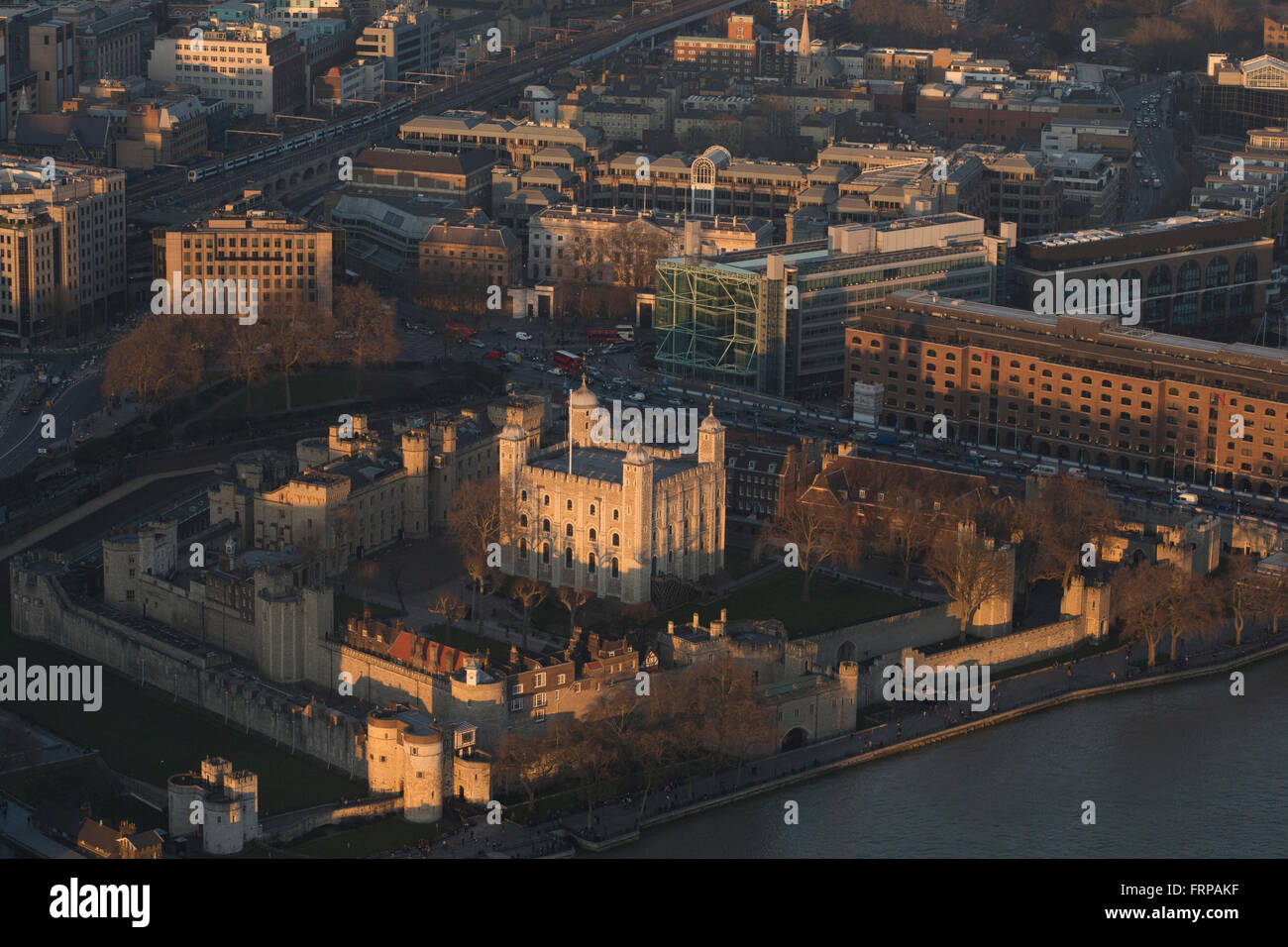 Luftaufnahme, Tower of London Stockfoto