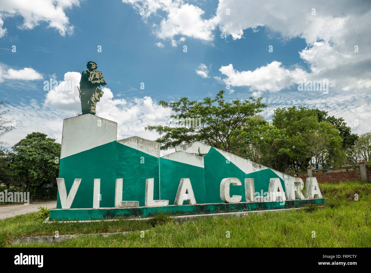 Das Schild am Eingang der Provinz Villa Clara. Villa Clara, Kuba Stockfoto