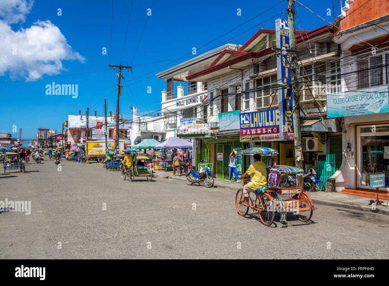 Philippinen Leyte Baybay ein von den belebten Straßen der kleine Hafen von Baybay Adrian Baker Stockfoto