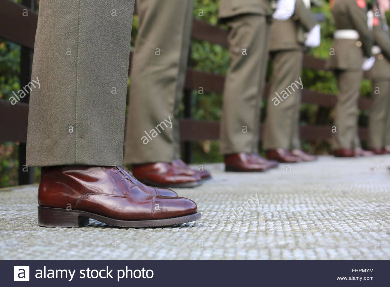 Dublin, Irland. 23. März 2016. Die Schuhe der Kadetten der 92. Klasse der irischen Armee erstrahlen blitzblank und span während Übungen für das bevorstehende Jubiläum der 1916 in Dublin. Es ist hundert Jahre seit 1916 steigend. Bildnachweis: Reallifephotos/Alamy Live-Nachrichten Stockfoto