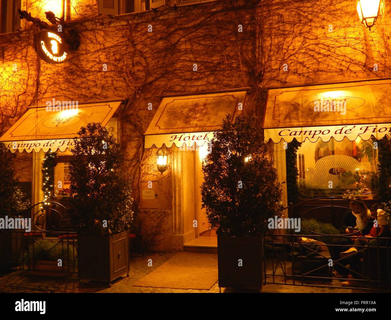 Boutique Hotel Campo de Fiori in Rom ist eine schöne, romantische Lage im Herzen des historischen Zentrums. Stockfoto