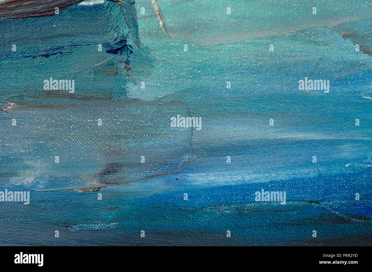 Blau grunge Textur von Leinwand mit Farbe Flecken. Stockfoto