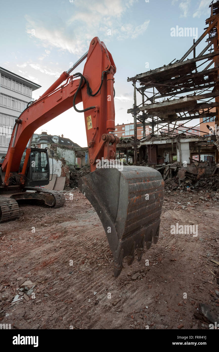 BAGGER MASCHINE ARBEITEN Stockfoto