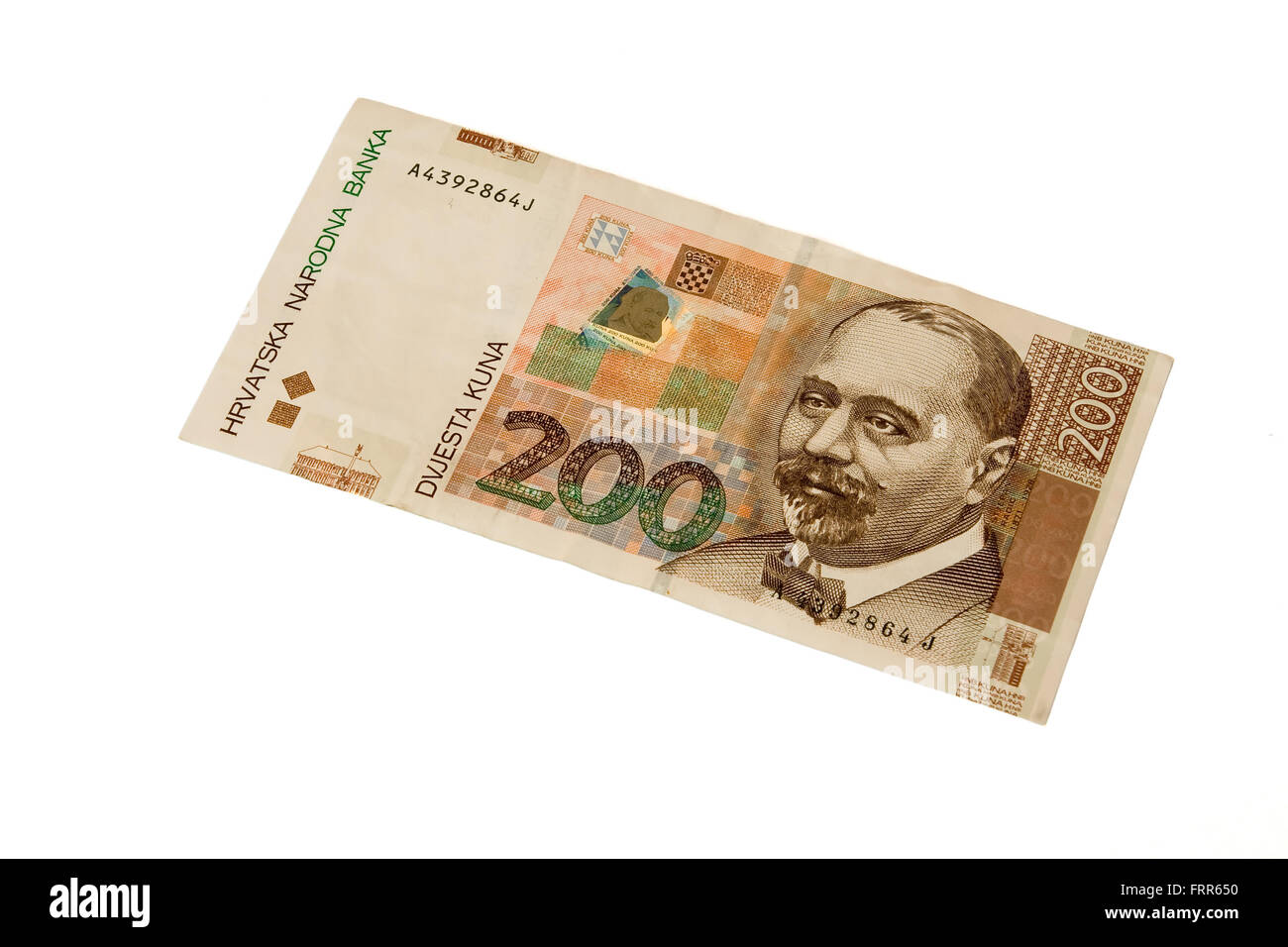 Kroatische Währung, 200 Kuna Rechnung Stockfoto