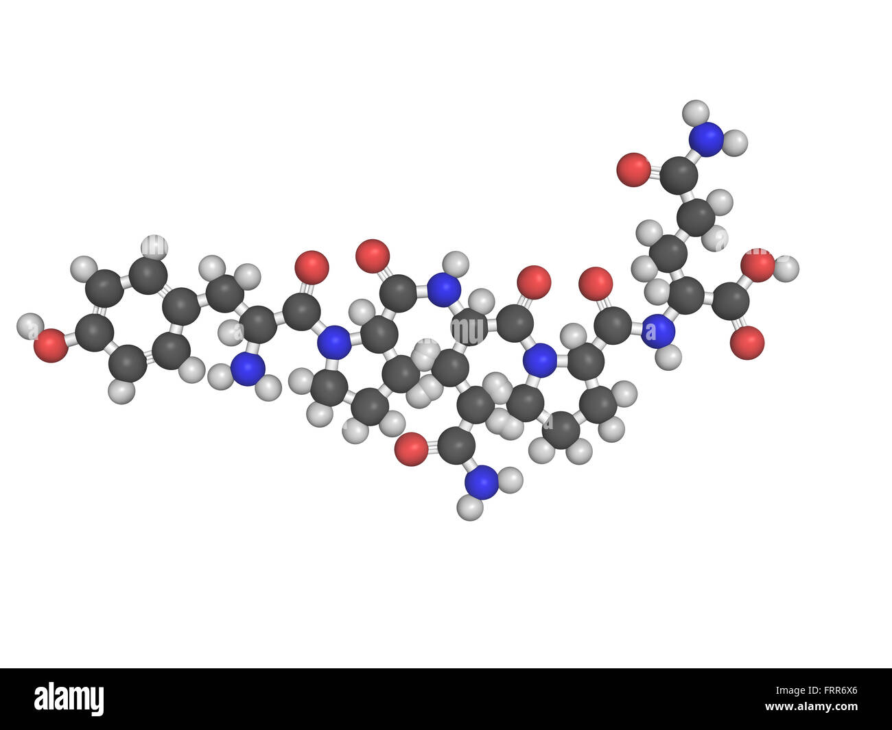 Chemische Struktur von Gliadin, eines der wichtigsten Allergene verantwortlich für Zöliakie Stockfoto