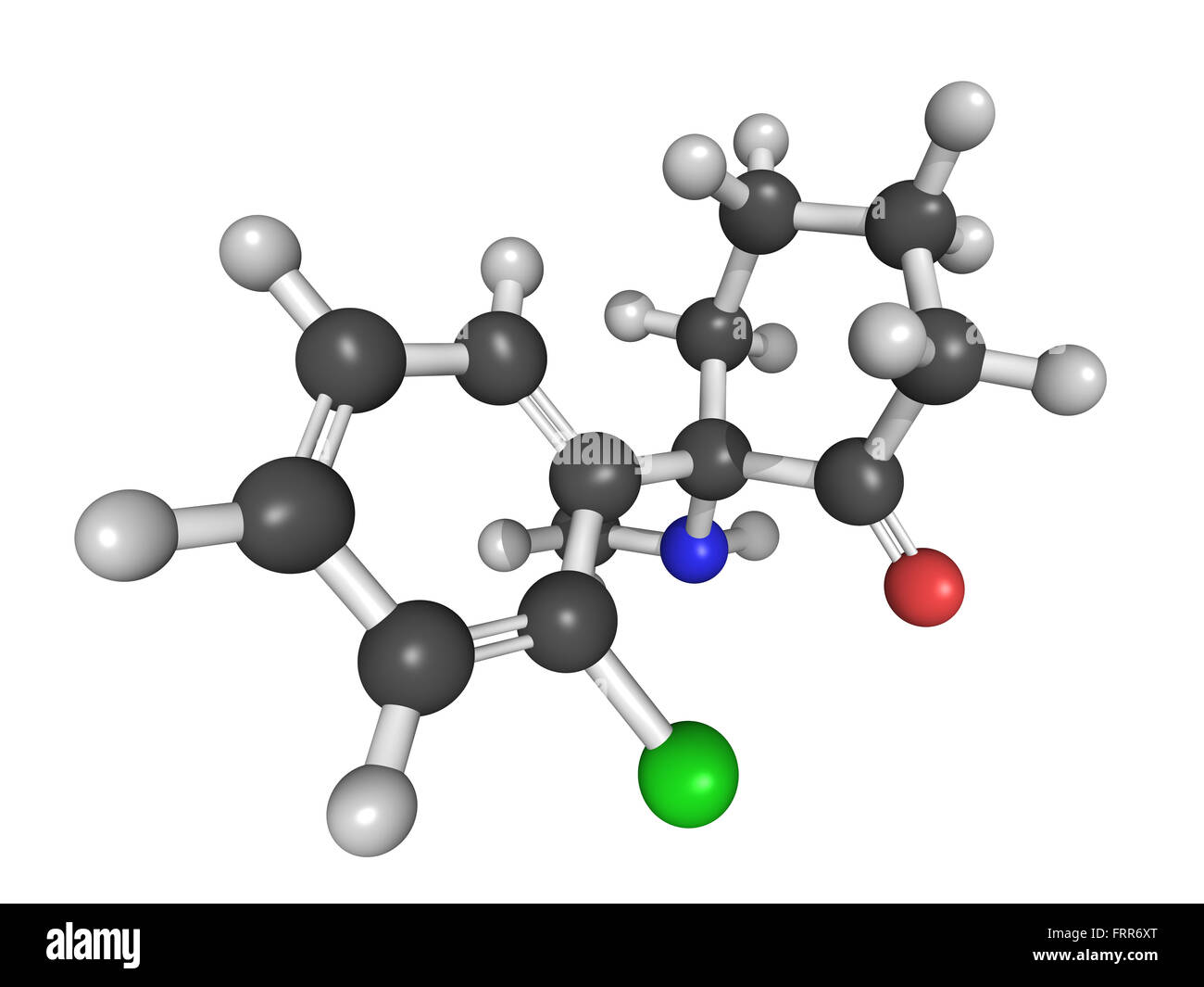 Chemische Struktur von Ketamin, eine betäubende Droge mit schnelle antidepressive Eigenschaften Stockfoto