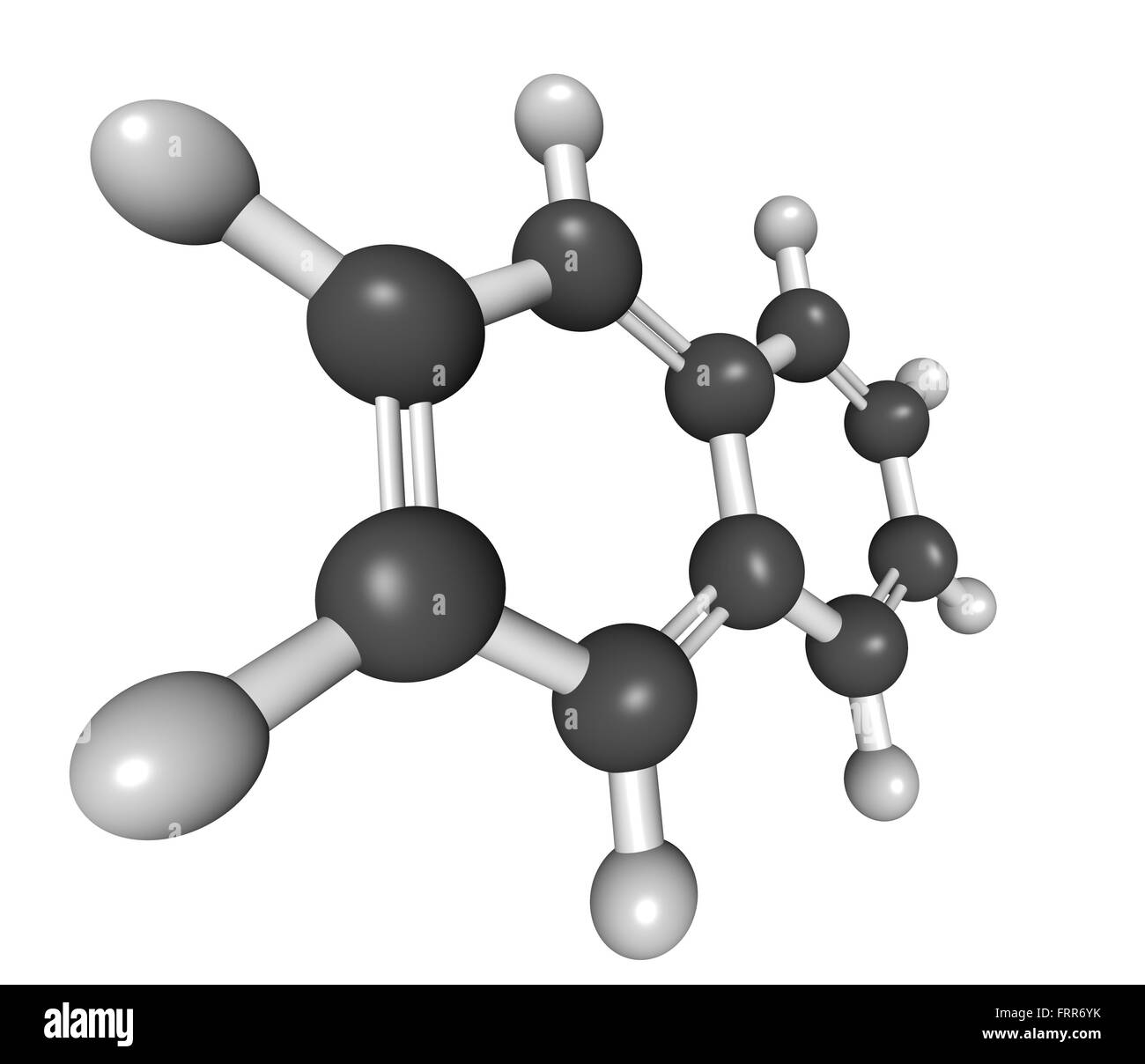 Chemische Struktur von Naphthalin, ein Bestandteil von Mottenkugeln Stockfoto