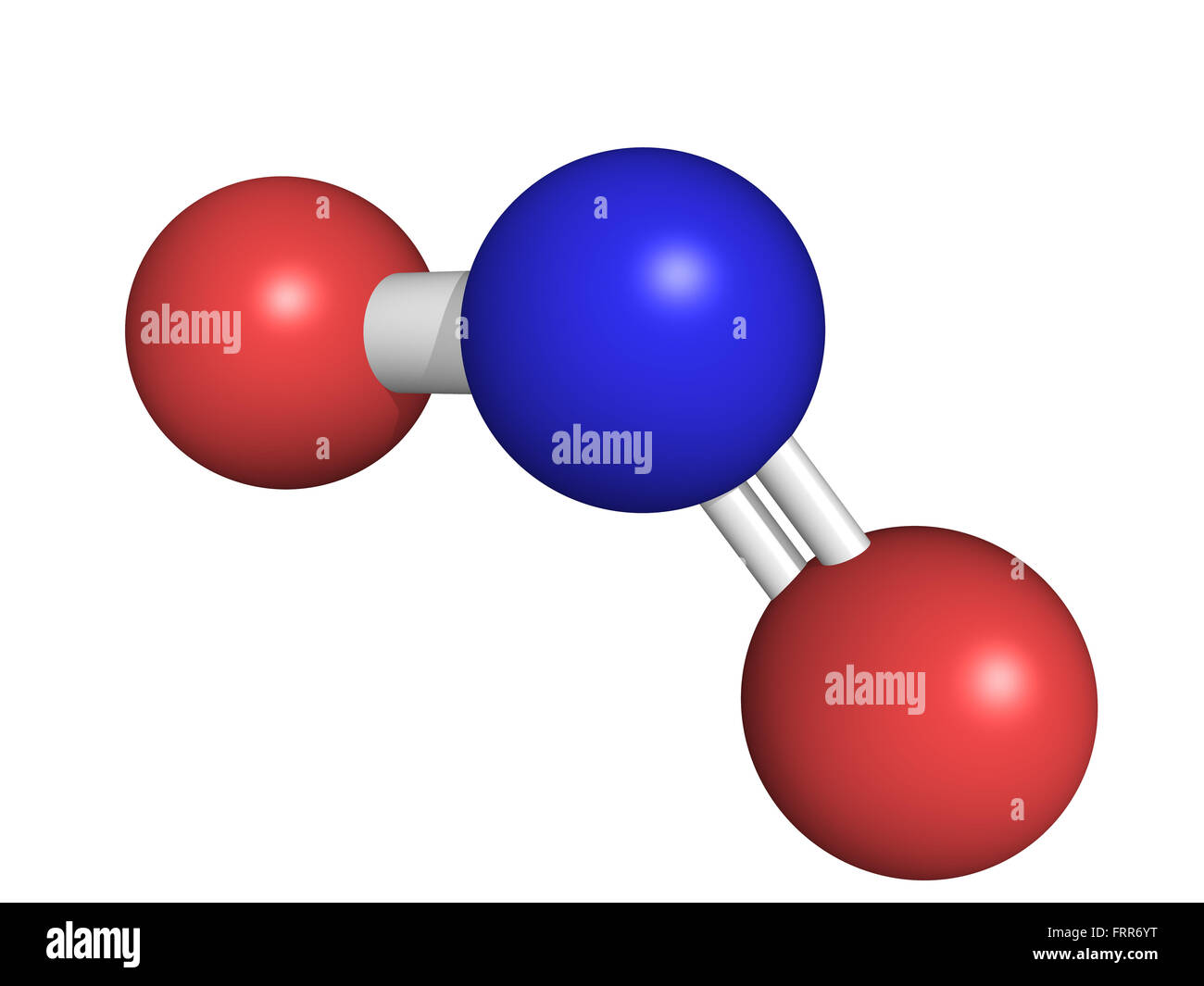 Chemische Struktur der giftigen Gas und Luft Schadstoff Stickstoffdioxid  (NO2, NOx Stockfotografie - Alamy