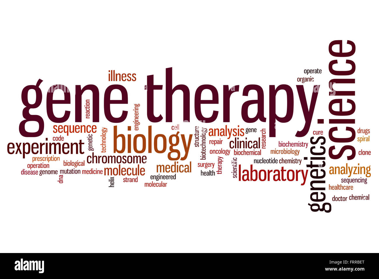 Gen-Therapie-Konzept-Word-Wolke-Hintergrund Stockfoto