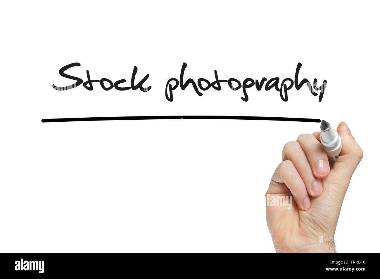 Handschrift stock Fotografie auf eine weiße Tafel Stockfoto