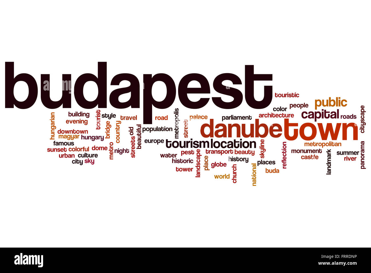 Budapest-Wort-Cloud-Konzept Stockfoto
