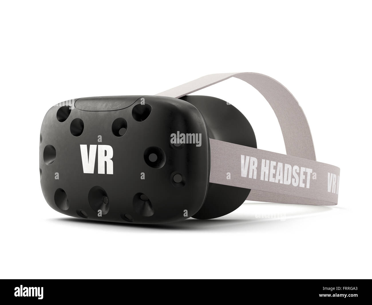 VR-virtual-Reality-Kopfhörer isoliert auf weißem Hintergrund Stockfoto