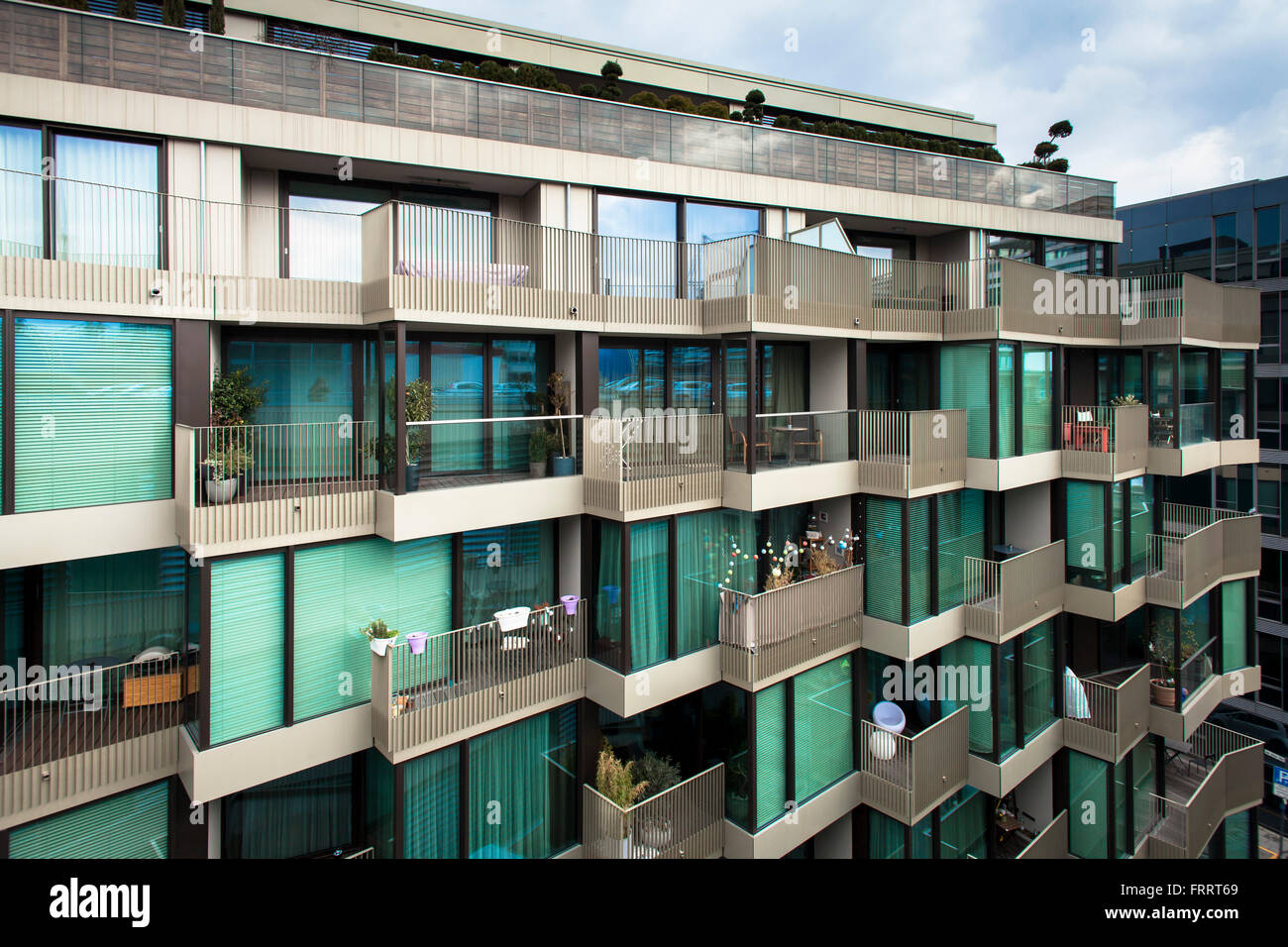 Europa, Deutschland, Nordrhein-Westfalen, Köln, das Apartment Gebäude K-Star Residence in der Straße Servasgasse im städtischen Stockfoto