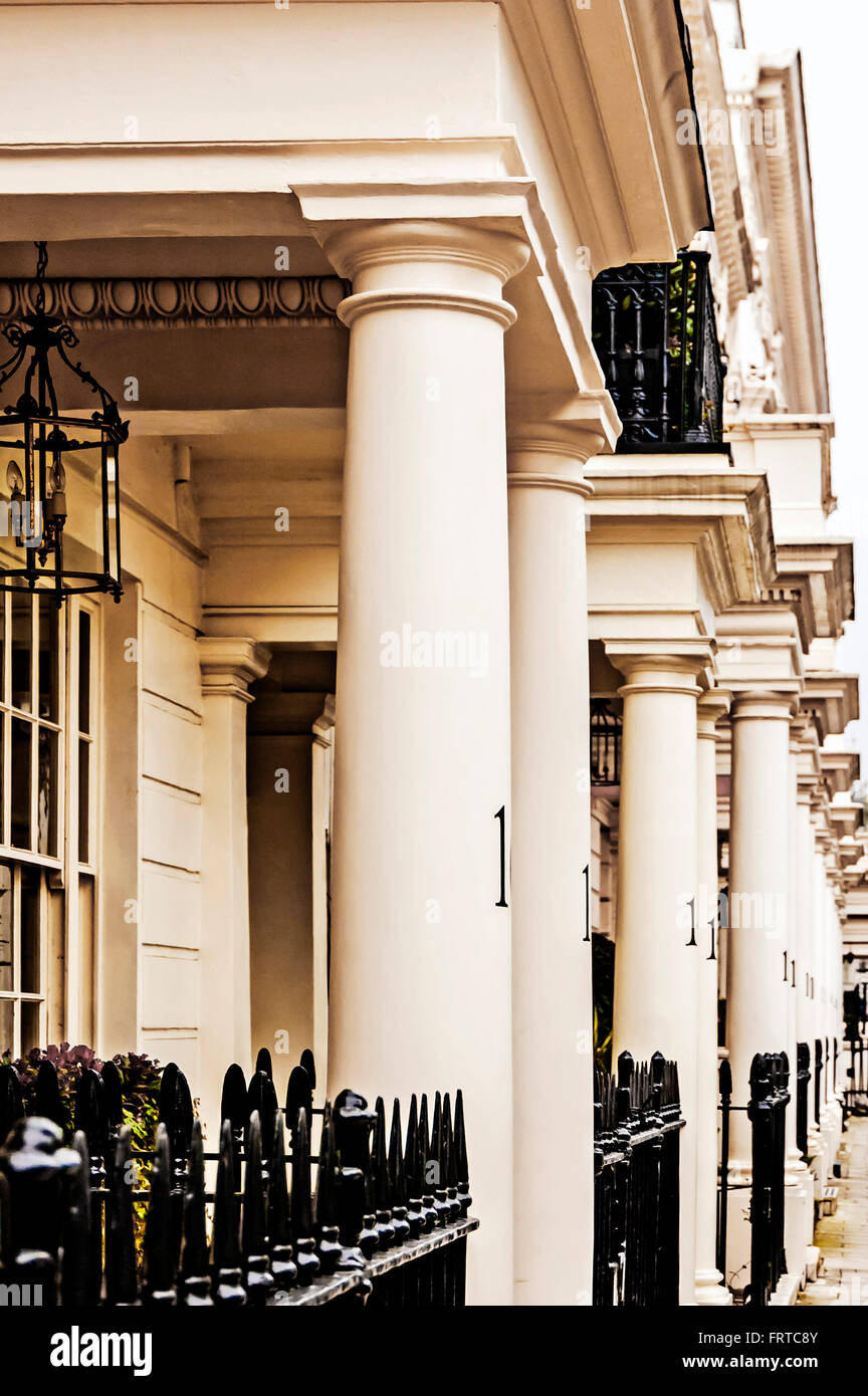 Häuser in Belgravia, London Stockfoto