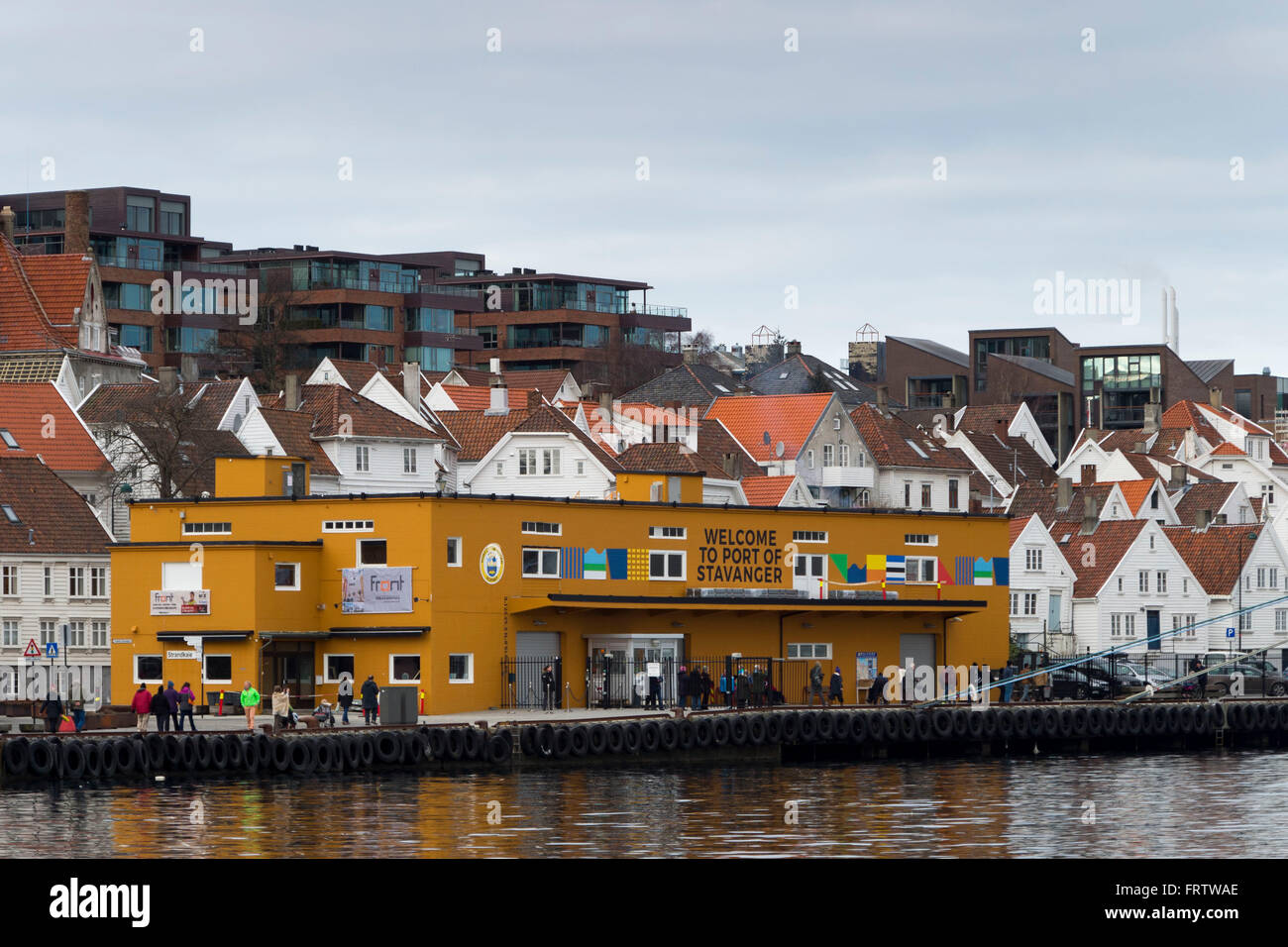 Hafen von Stavanger in Norwegen. Stockfoto