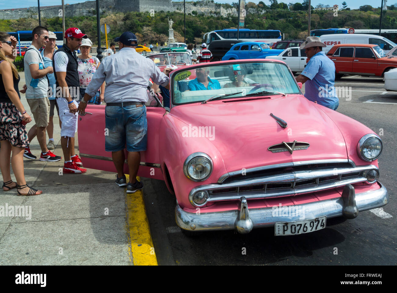 Amerikanische Oldtimer La Havanna Kuba Stockfoto