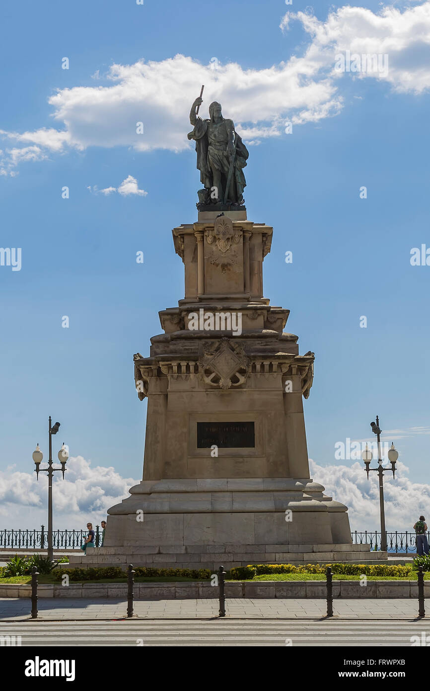 Morgen auf der Rambla Nova in Tarragona, Spanien Stockfoto