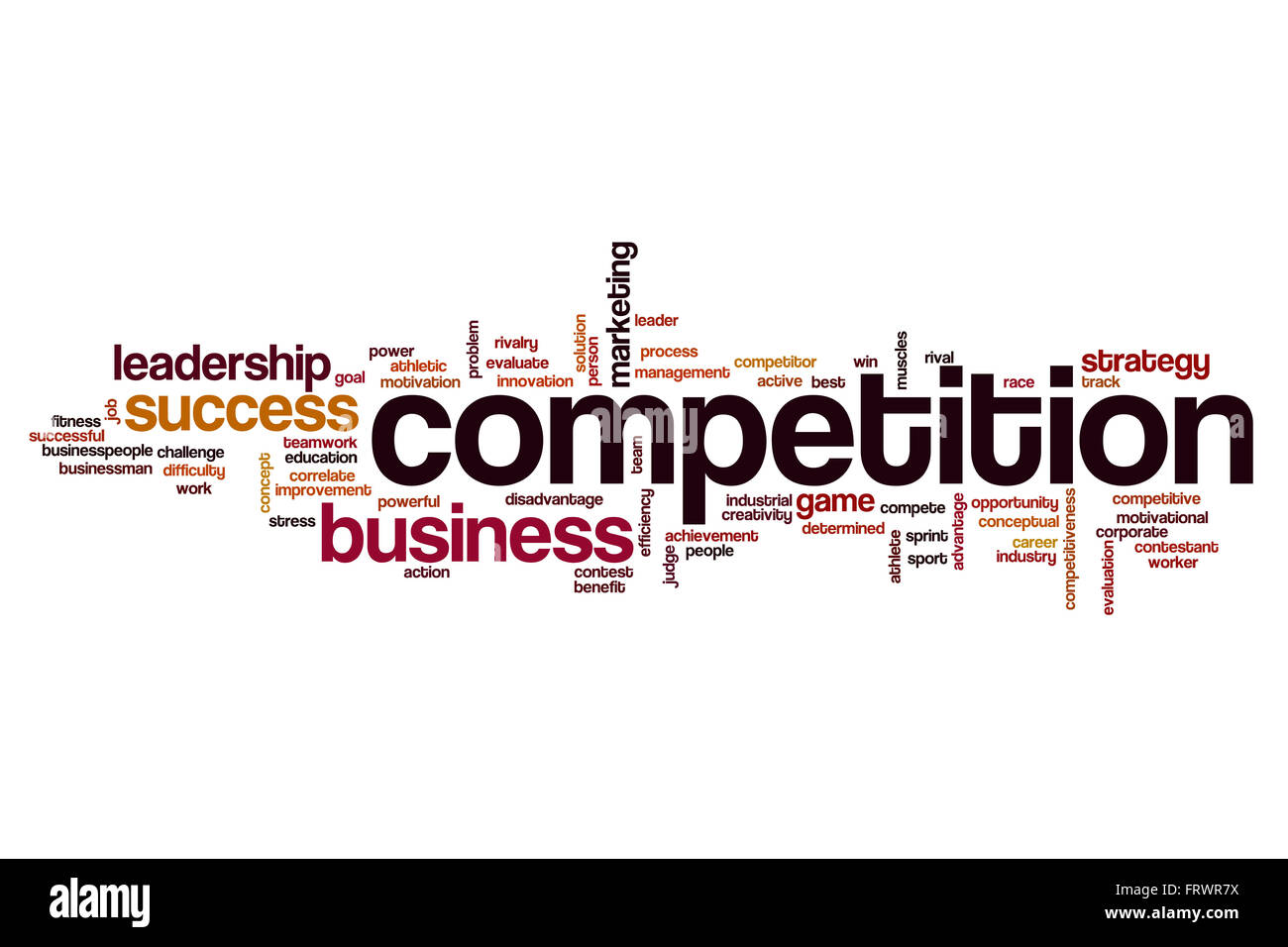 Wettbewerb word Cloud Stockfoto