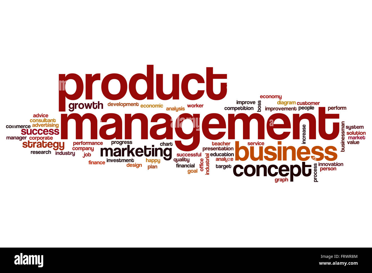 Produkt Management Wortwolke Stockfoto