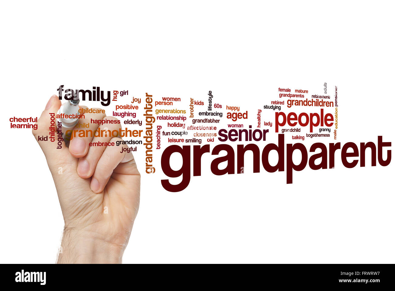 Großeltern-Wort-Cloud-Konzept Stockfoto