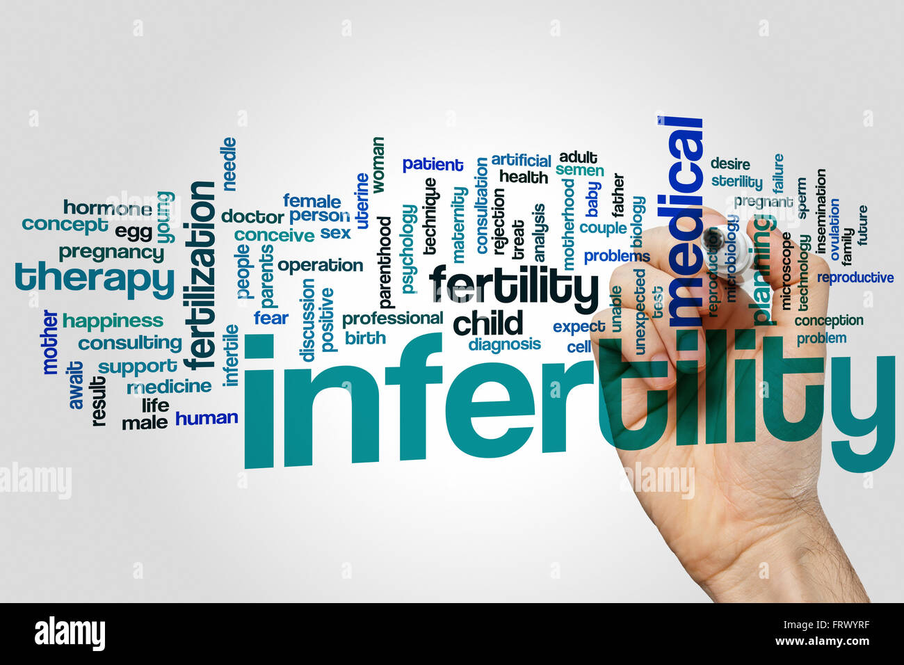 Unfruchtbarkeit-Wort-Cloud-Konzept Stockfoto