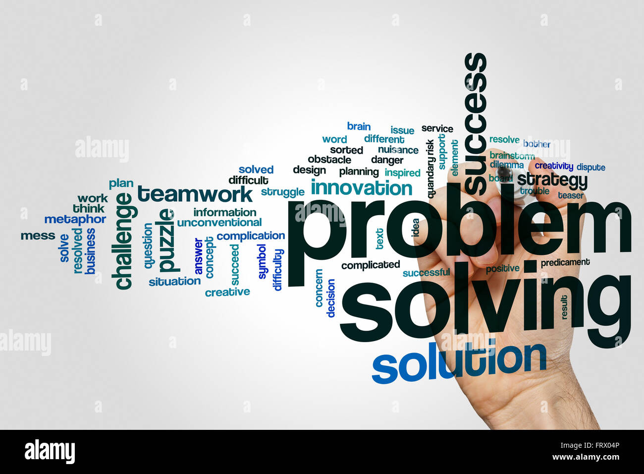 Problem lösen Wort Cloud-Konzept Stockfoto