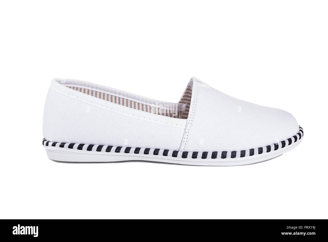 weißen casual Sport Schuhe closeup Stockfoto