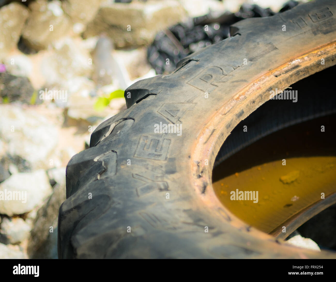 Lokalen Boot Werft Arbeiter um den Pier. Stockfoto