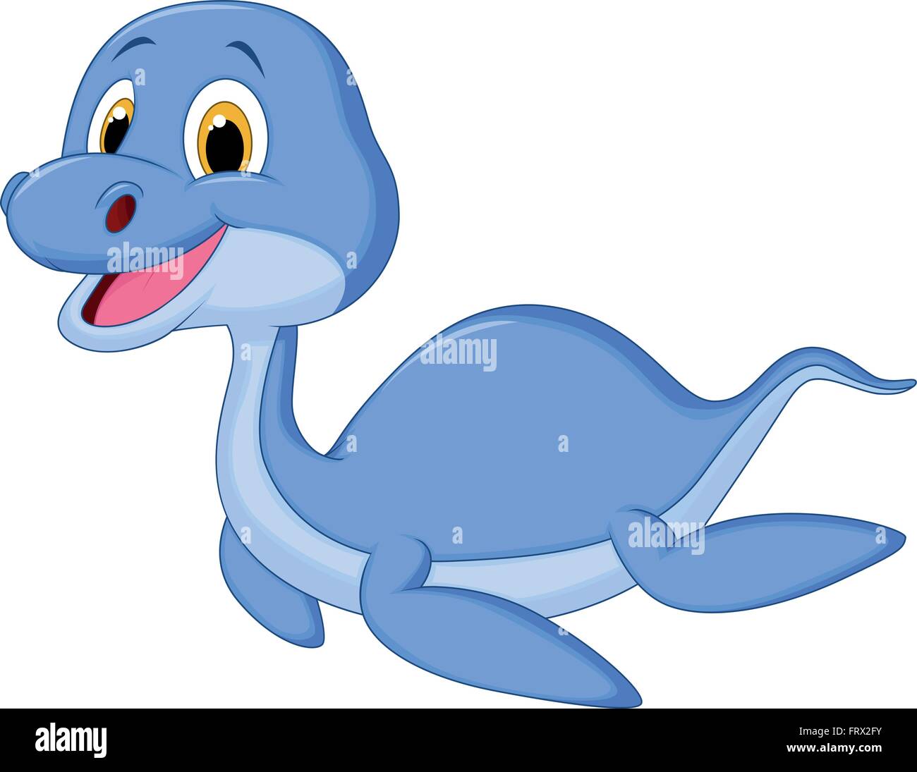 Schwimmen Dinosaurier Cartoon Stock-Vektorgrafik - Alamy