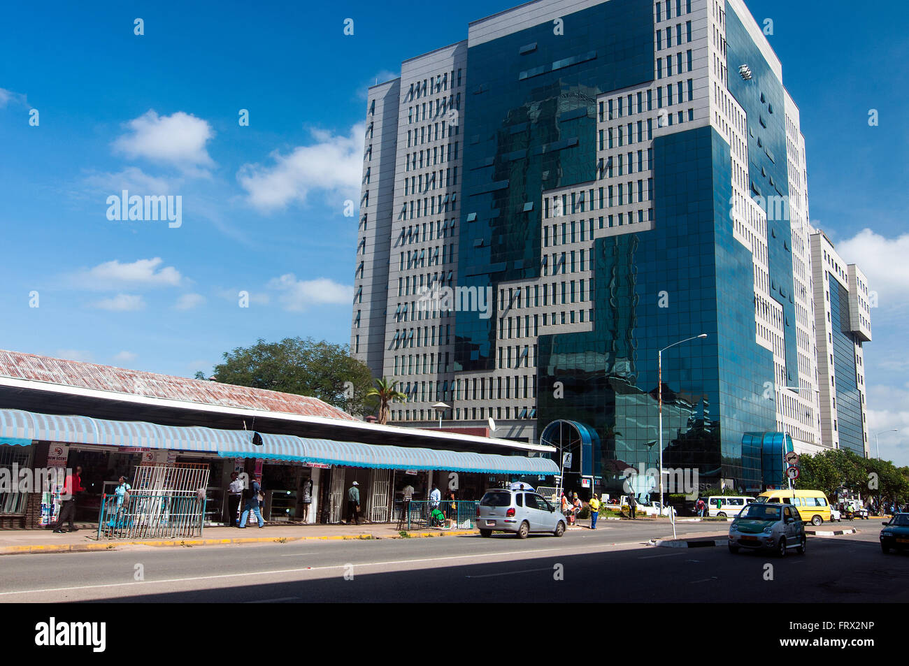 SSC-Aufbau, Sam Nujoma Straße, CBD, Harare, Simbabwe Stockfoto