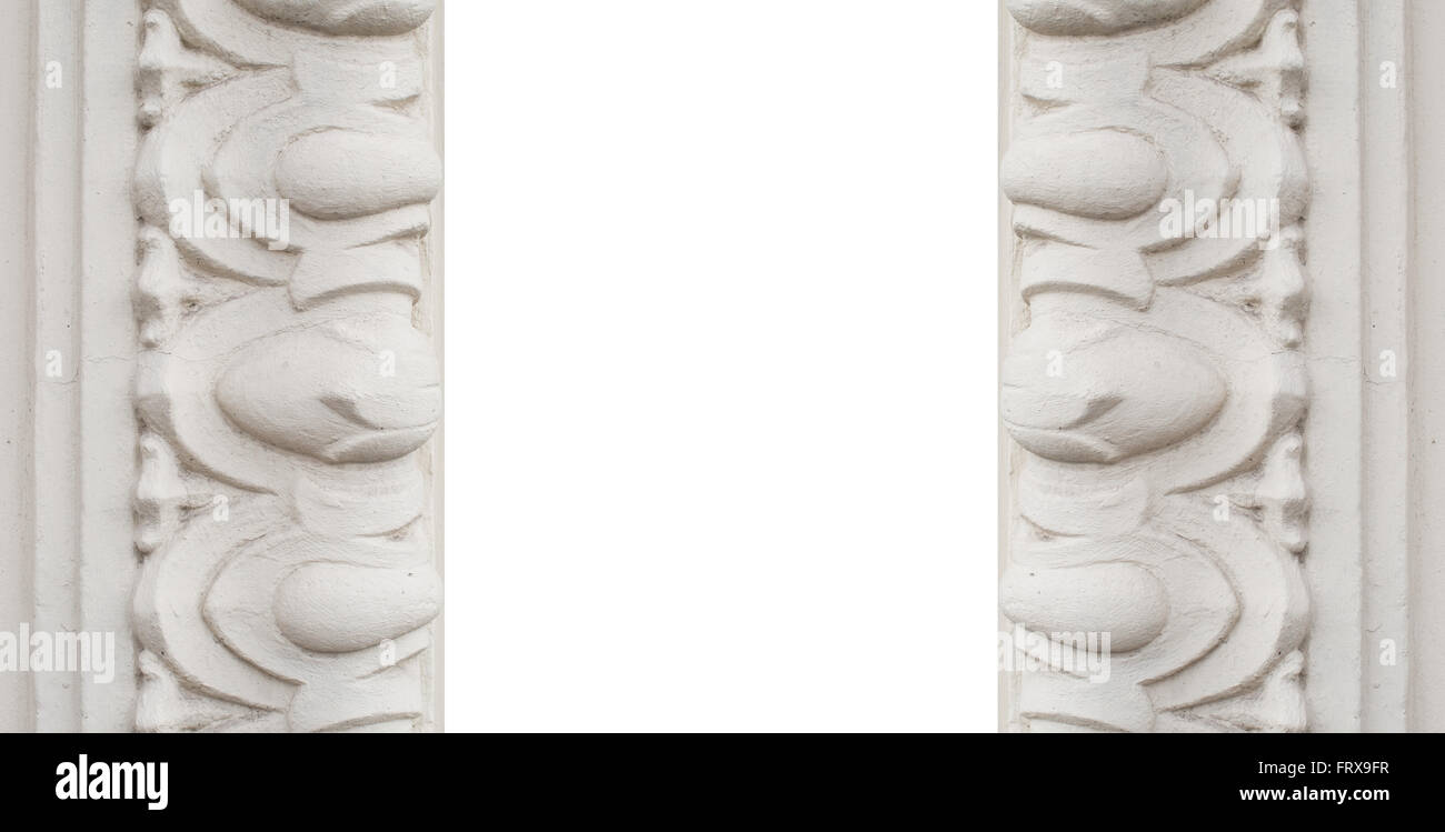 Luxus-weiße Wand-Design mit Zierleisten im klassischen Stil Stockfoto