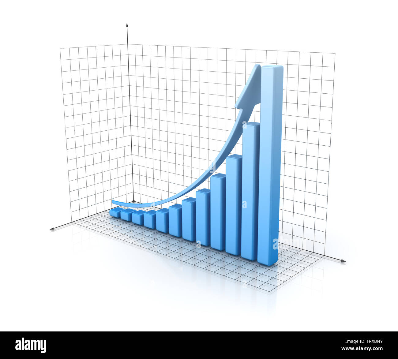 Balkendiagramm, ist dies ein Computer generierten und 3d gerenderten Bild. Stockfoto