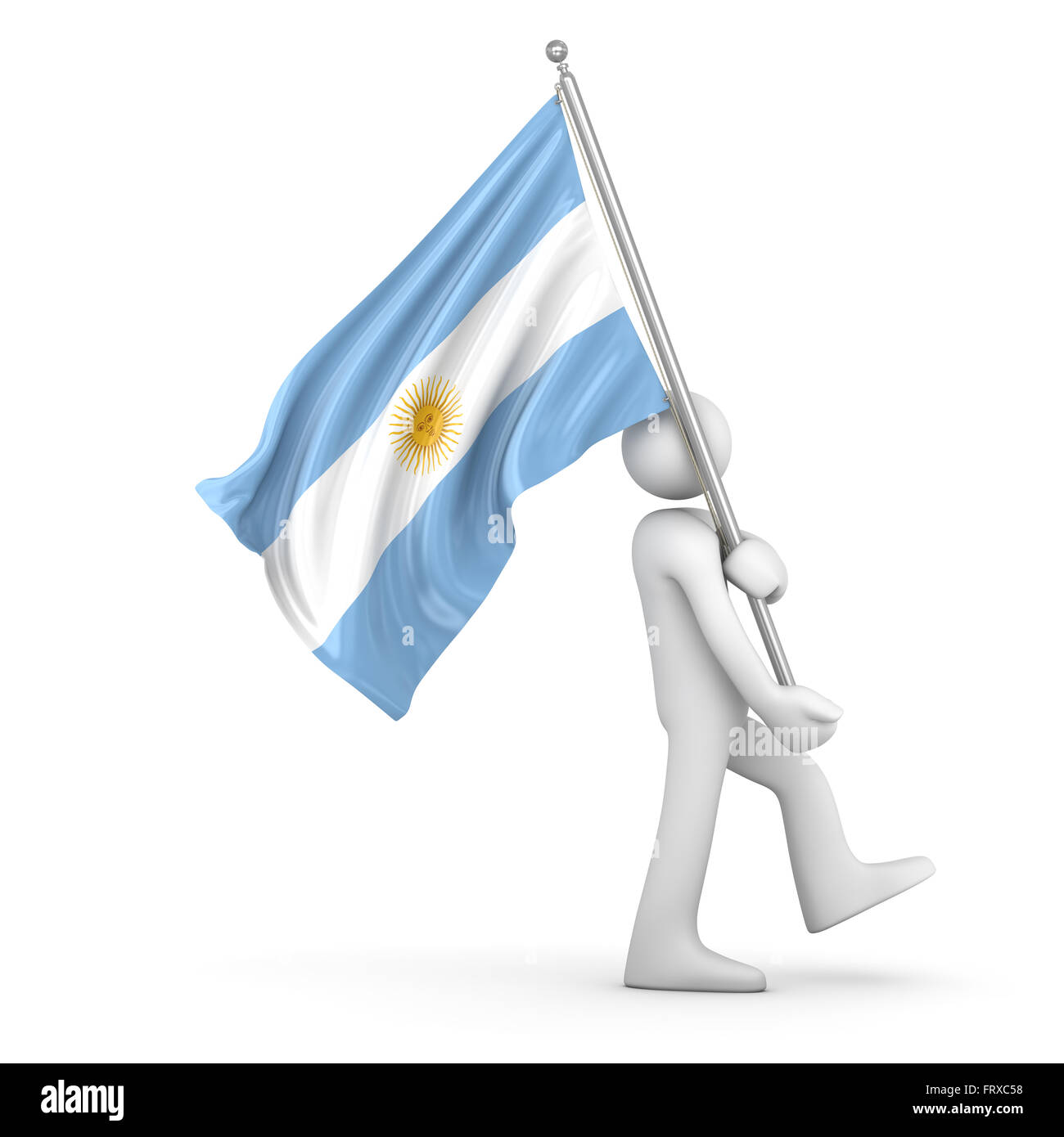 Flagge Argentiniens, ist dies ein Computer generierten und 3d gerenderten Bild. Stockfoto