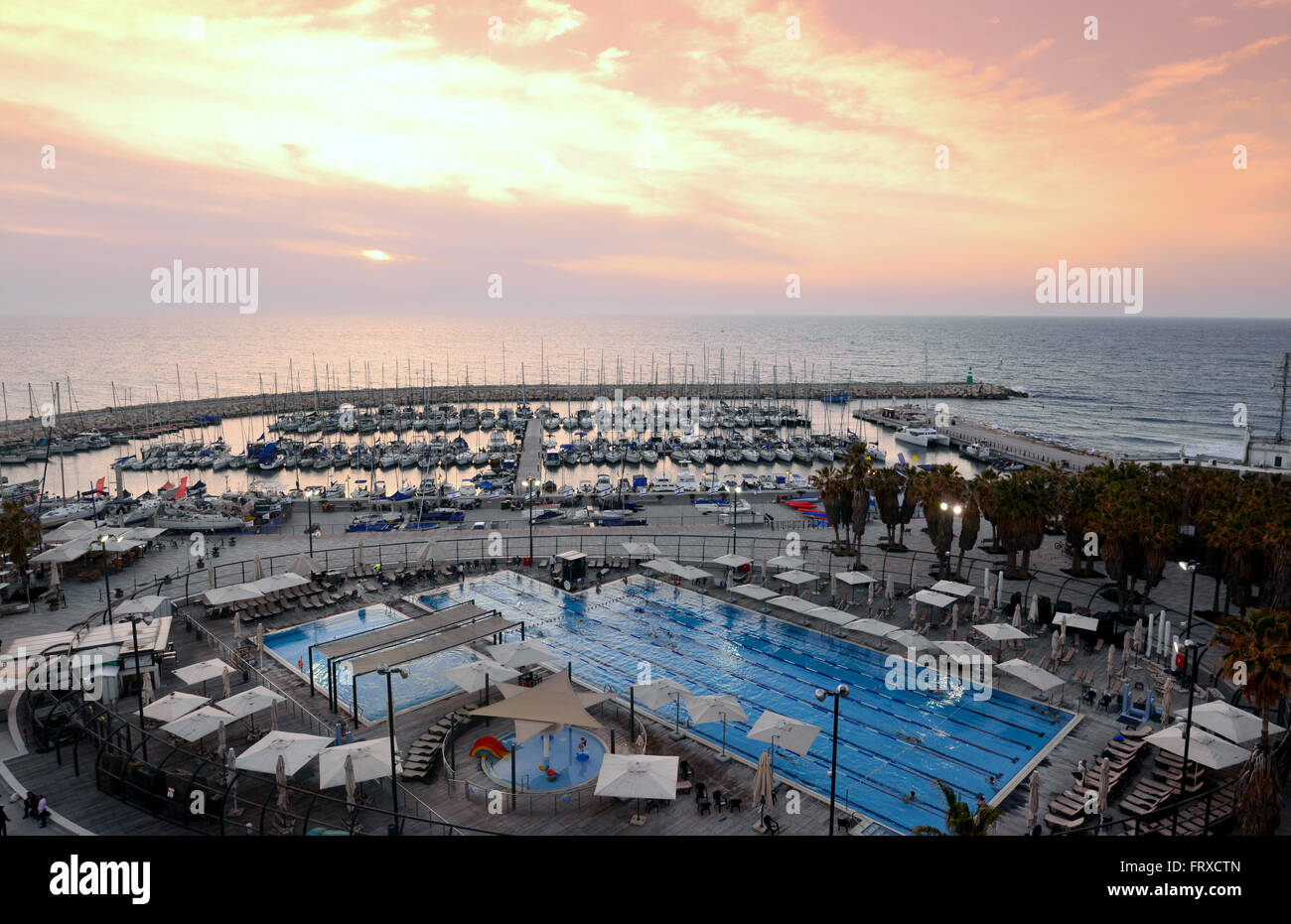 Gordon-Pool am Strand von Gordon, Tel Aviv, Israel Stockfoto
