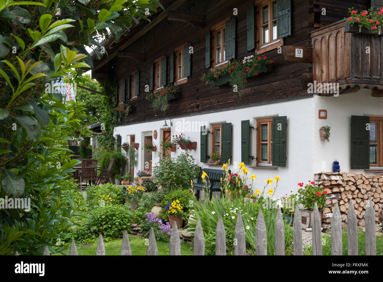 Facade Bavarian Farm House In Stockfotos und bilder Kaufen Alamy