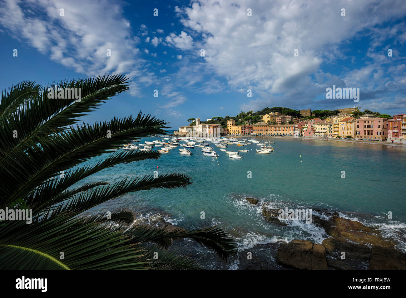 Baia del Silencio, Sestri Levante, Provinz von Genua, italienische Riviera, Ligurien, Italien Stockfoto